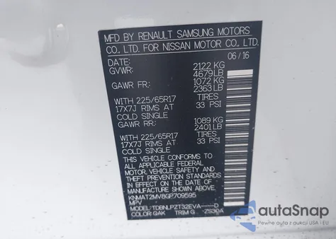 2016 Nissan Rogue S из США, поврежденный, VIN KNMAT2MV8GP709595